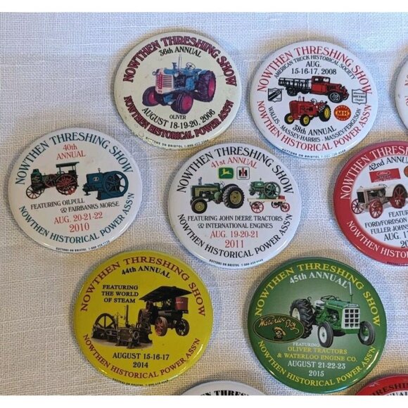 Nowthen Threshing Buttons Pinbacks Show Minnesota Tractors Farm Agriculture Lot - Picture 6 of 11